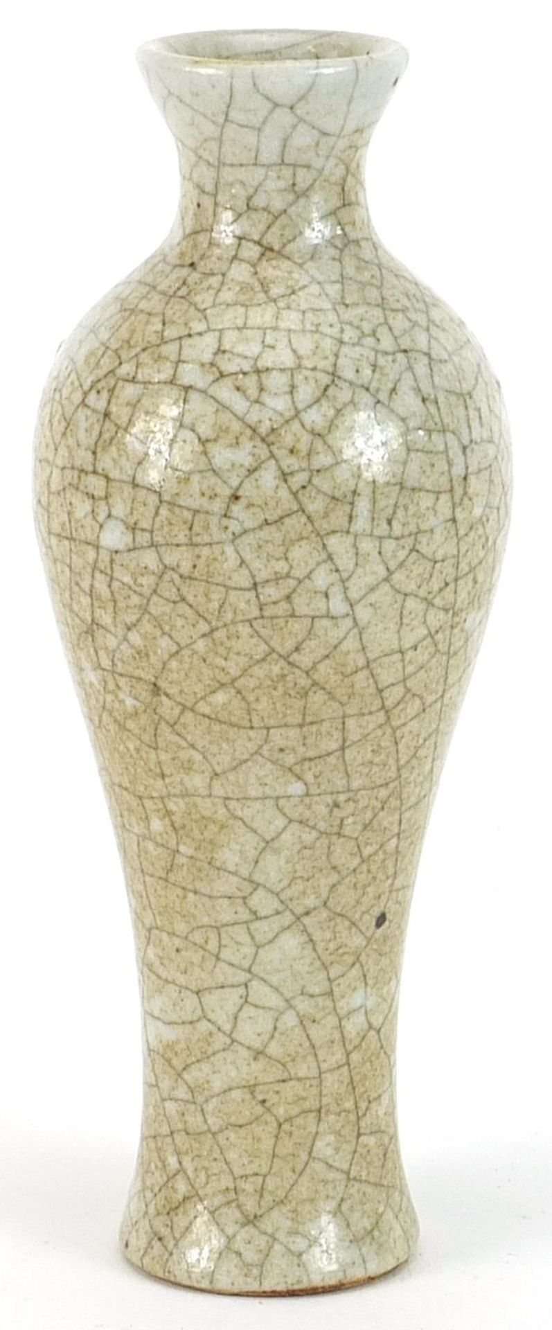 Chinese Ge ware type baluster vase, 18.5cm high - Image 2 of 3