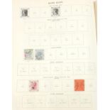 Collection of early Empire and Commonwealth stamps arranged in an album