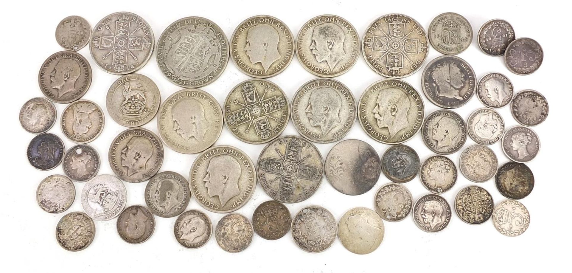 Victorian and later British coinage including florins, shillings and sixpences, 200g