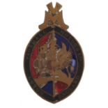 Vintage Vauxhall Motors Ltd enamel car badge, 7.5cm high