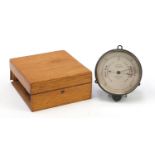 Improved Marine Aneroid Compensated barometer by H Hughes & Son of Fenchurch Street London, with