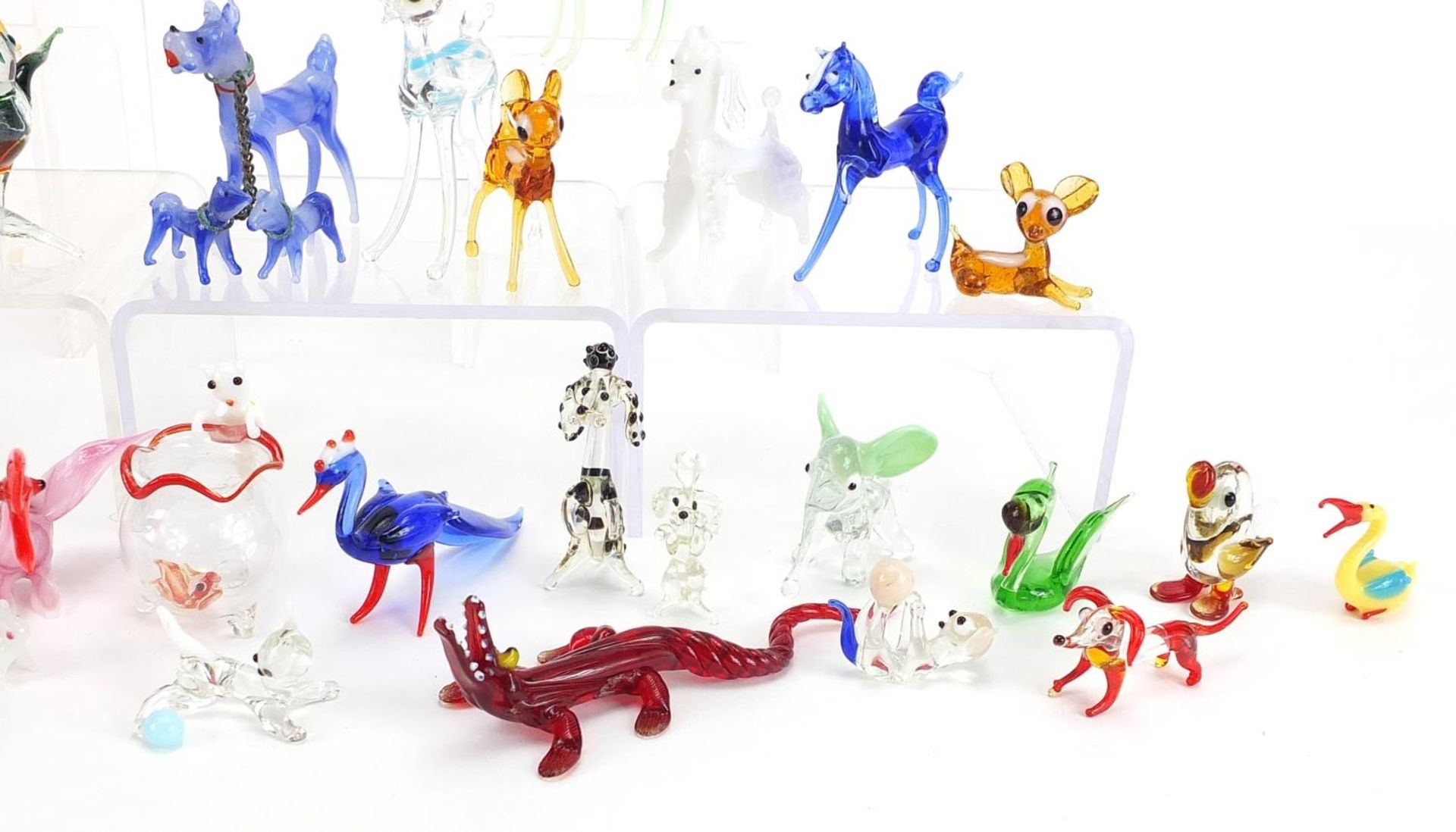 Collection of Murano style colourful glass animals, the largest 11cm in length - Image 5 of 5