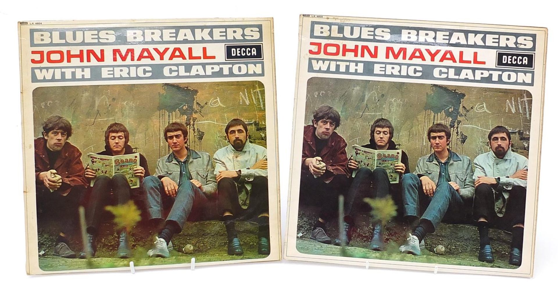 Two Blues Breakers vinyl LP records by John Mayall with Beano covers, each mono LK4804