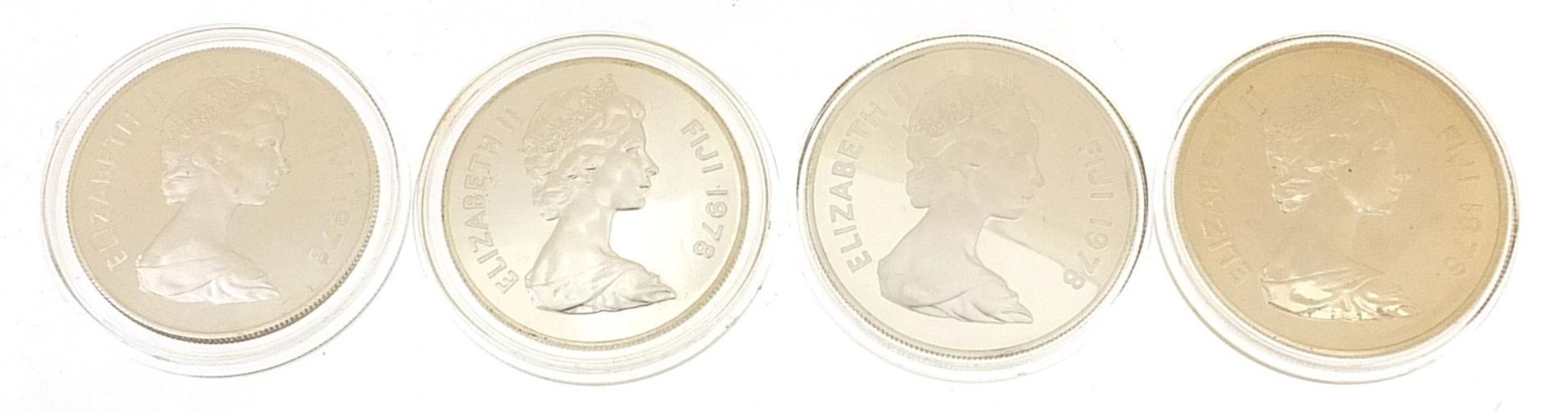 Four Elizabeth II silver proof coins with cases from the Conservation Coin Collection issued by - Image 3 of 4