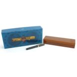 Parker Duofold Greenwich Meridian roller pen with case and box