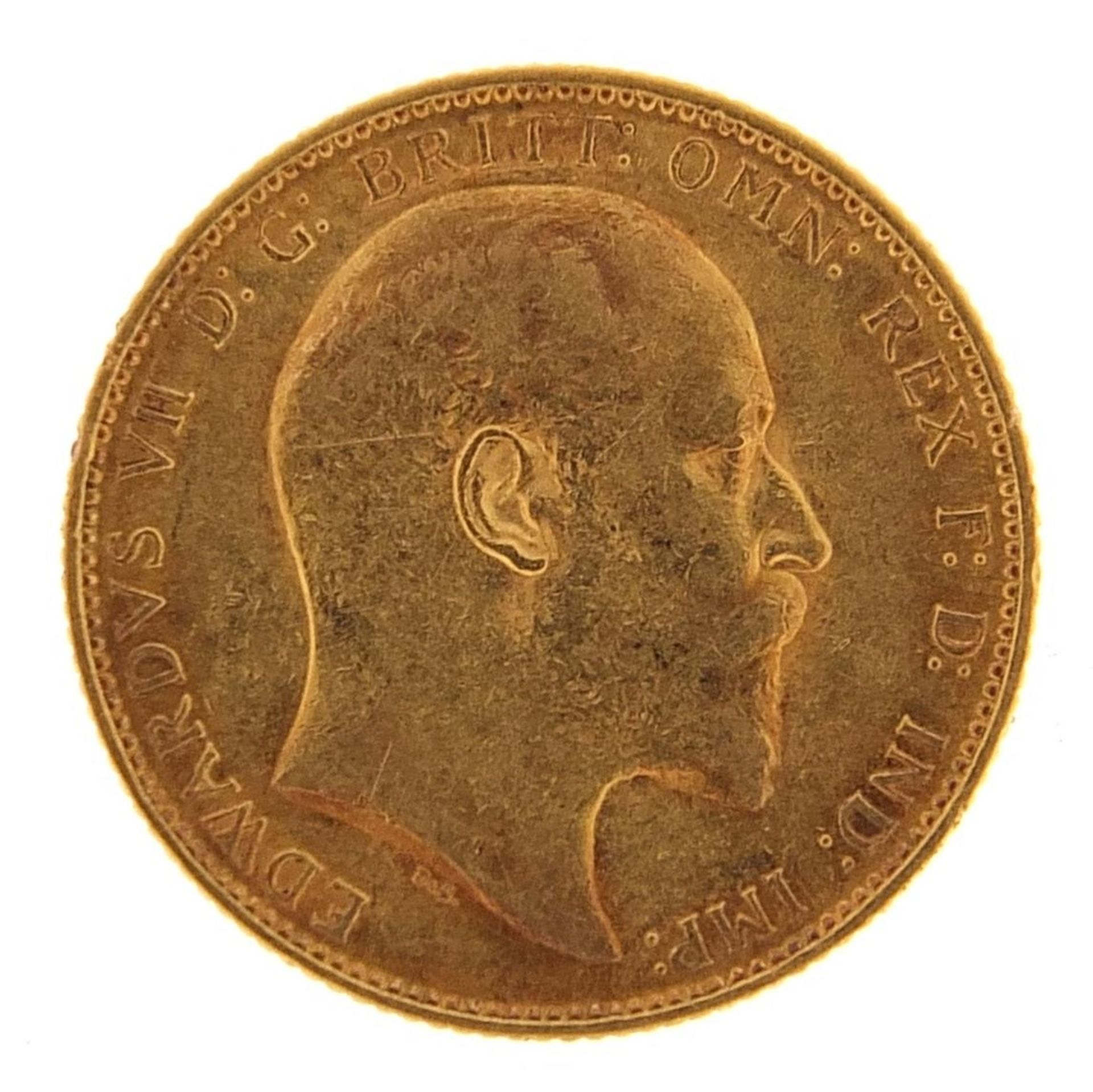 Edward VII 1906 gold sovereign, Melbourne mint - Bild 2 aus 2