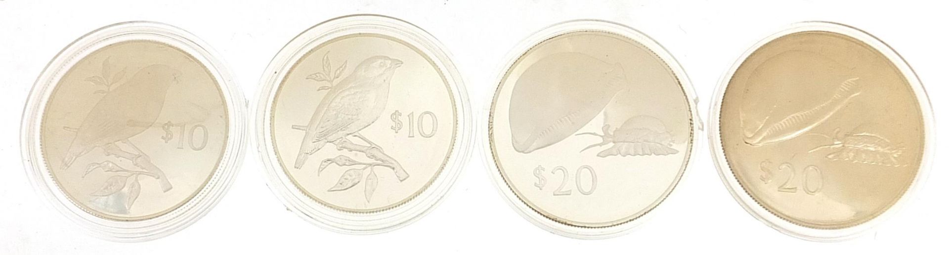 Four Elizabeth II silver proof coins with cases from the Conservation Coin Collection issued by - Image 2 of 4