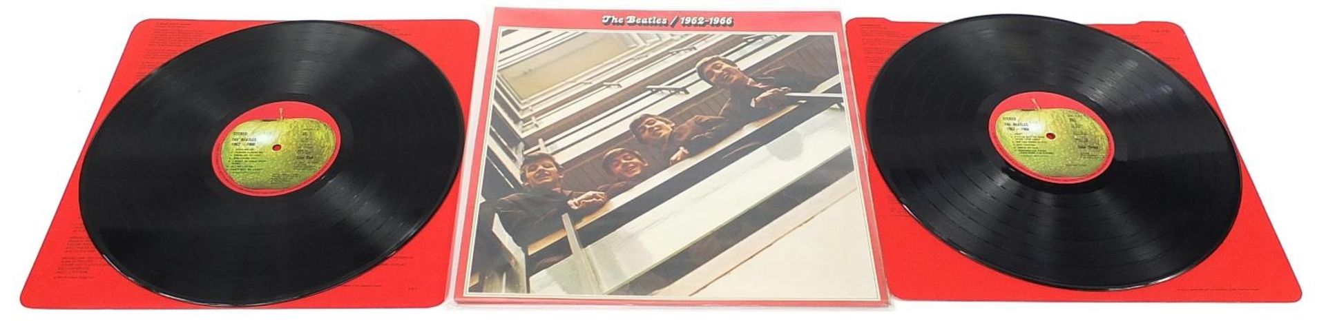 Nine The Beatles 1962-1966 vinyl LP records including Special Double Album set and red vinyl - Image 4 of 20