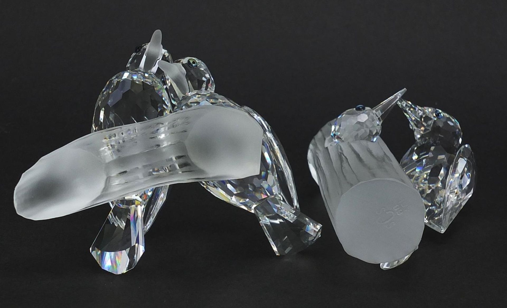 Swarovski Crystal 1988 and 1989 Annual Edition turtle doves and woodpeckers with boxes, the - Bild 4 aus 5