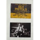 Decorative Sex Pistols montage, framed and glazed, 90.5cm x 60cm excluding the frame