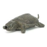 Novelty cast metal propelling pencil in the form of a tortoise, 5.5cm in length