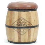 Hendrick's Gin design barrel style seat with lift off seat, 54cm high