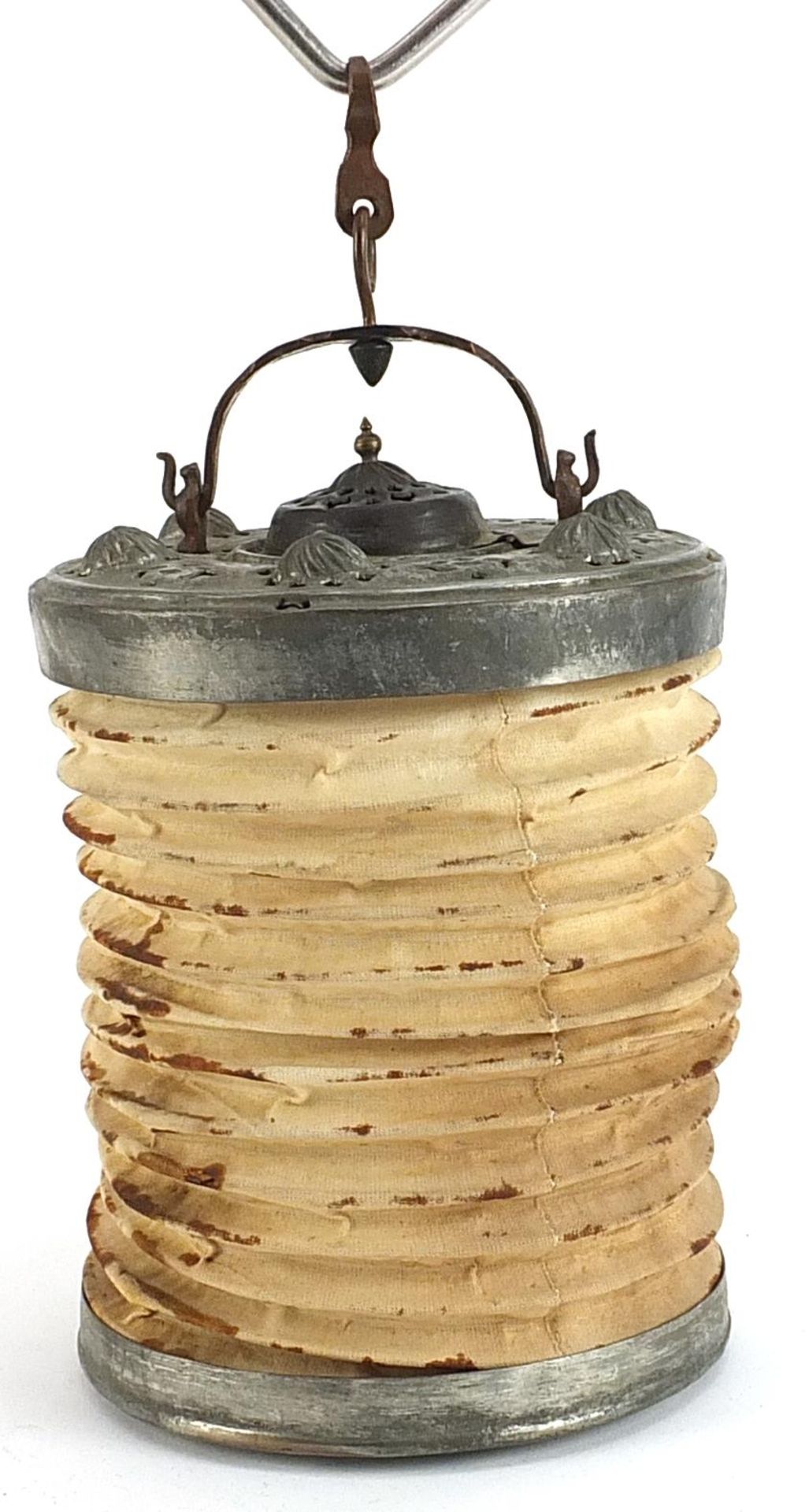 Turkish hanging lantern with bronzed mounts and pierced lid, 28cm high - Image 2 of 4