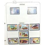 Collection of Universal Postal Union 100th Anniversary stamps arranged in an album, Aitutaki to
