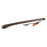 Tribal interest hardwood throwing stick, 57cm in length