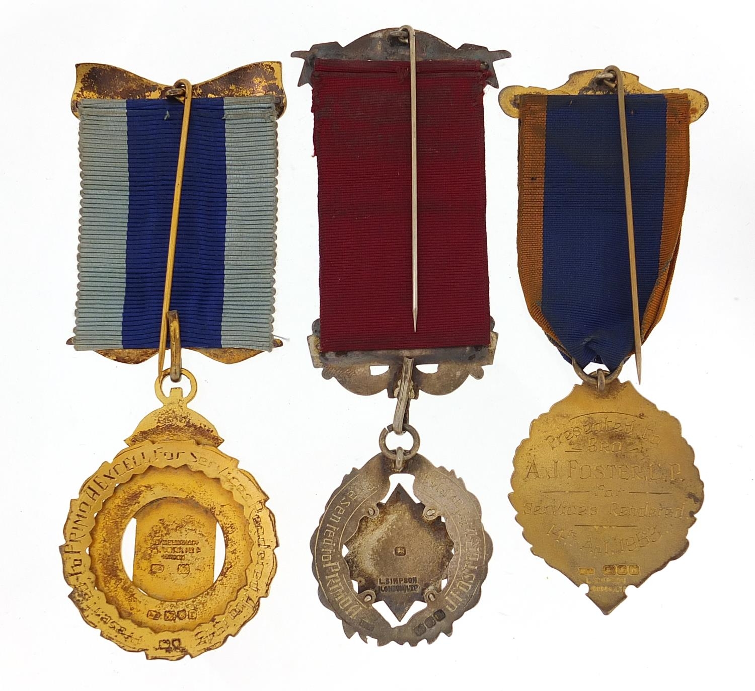 Three Royal Order of Buffalo silver jewels, two with enamel, two with fitted cases - Bild 3 aus 3