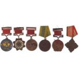 Five Asian military interest medals including Korean War