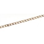 Silver curb link bracelet stamped 925, 18cm in length, 14.9g