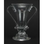18th century jelly glass with twin handles, 11.5cm high