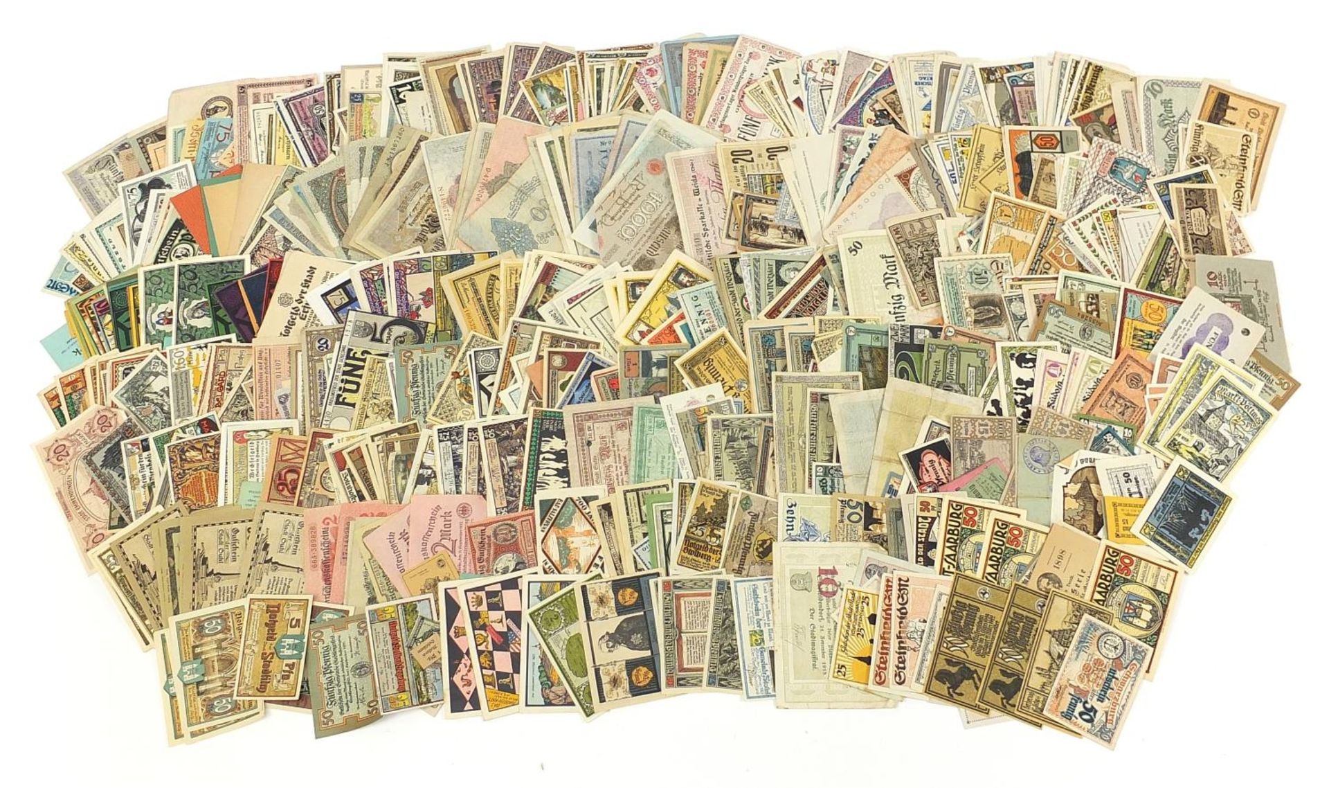 Extensive collection of early 20th century and later German banknotes