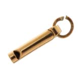 9ct gold whistle charm, 1.7cm high, 0.8g