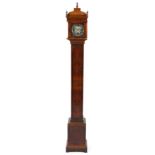 Burr walnut Granddaughter clock, 165cm high