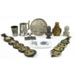 Predominantly military interest metalware including Transvaal moneybox and Presidential tankard, the