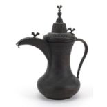 Omani copper dallah coffee pot, 30.5cm high