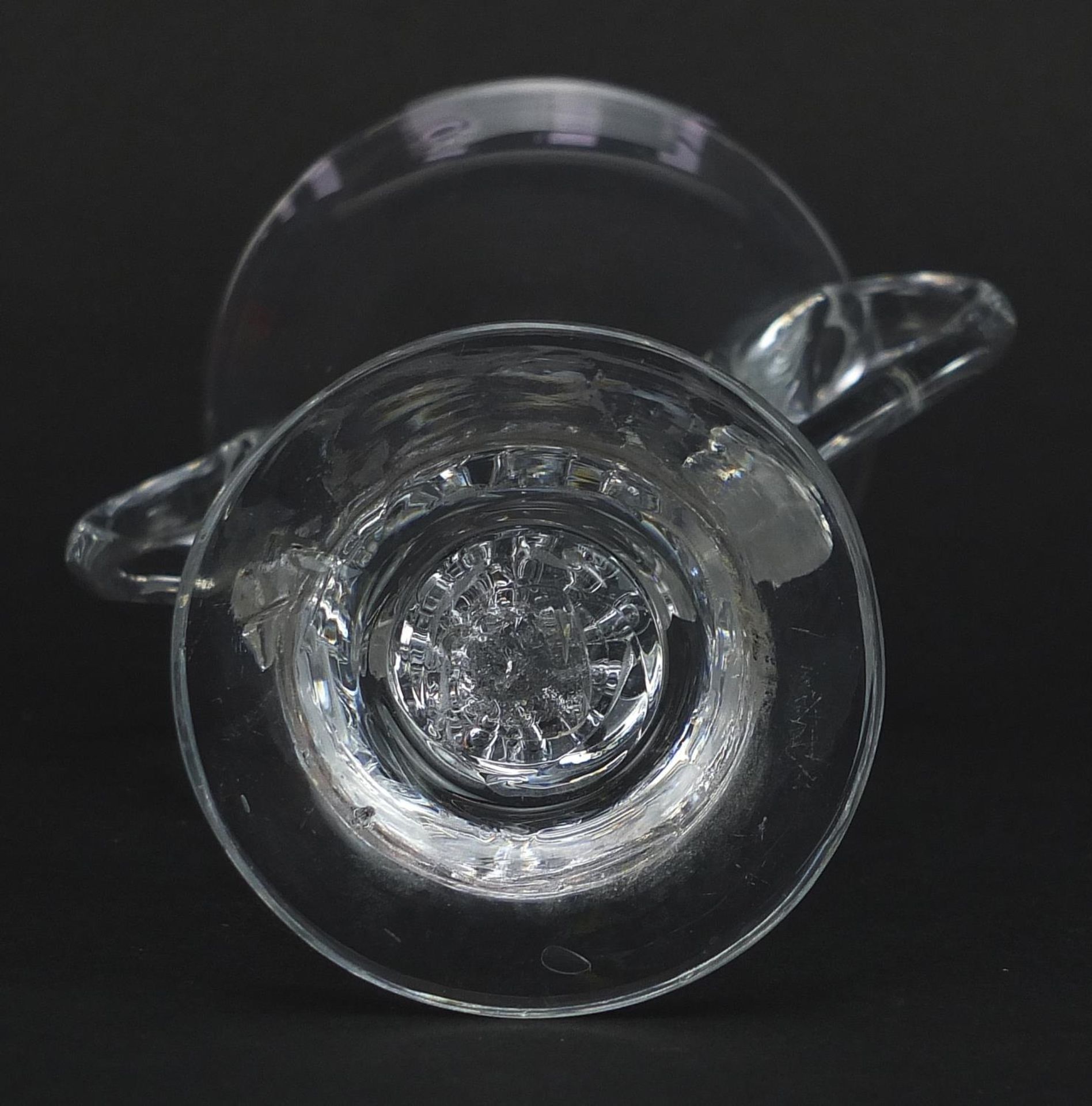 18th century jelly glass with twin handles, 11.5cm high - Image 3 of 3