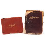Edwardian autograph album from the early 1900s with poems and sketches and a 1930s album with