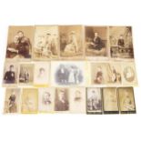 Edwardian photographic family cabinet cards from various London suppliers including Charles B Taylor