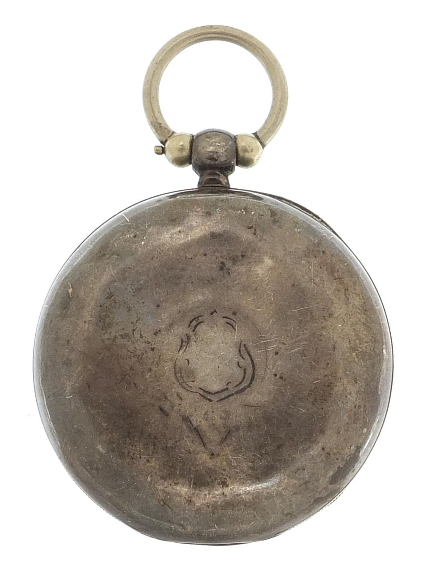 Waltham, gentlemen's silver open face pocket watch with enamelled dial, the movement numbered - Image 2 of 4