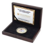 One ounce 9ct gold proof coin commemorating HRH Prince George, with certificate and box, limited