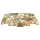 Collection of world banknotes