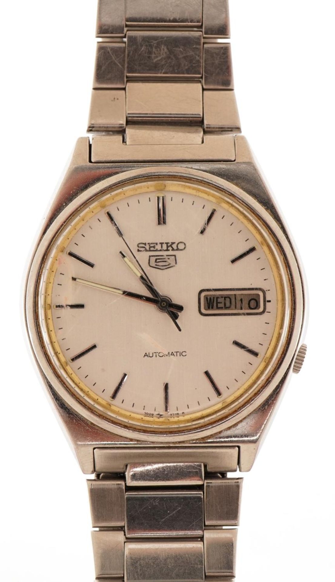 Seiko, vintage gentlemen's Seiko 5 automatic wristwatch with day/date aperture, 34mm in diameter