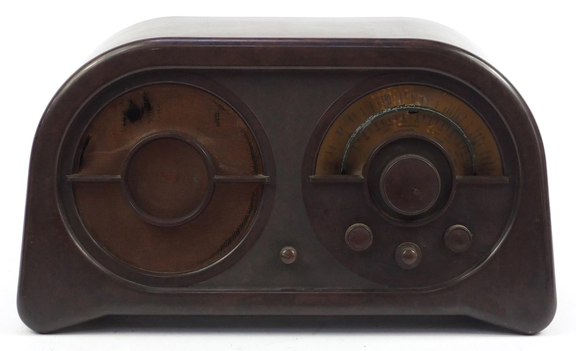 Ekco, Art Deco Bakelite radio type AC86 Superhet, 54cm wide