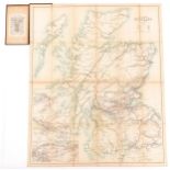 Folding map of the railway systems of Scotland, W & A.K. Johnstons
