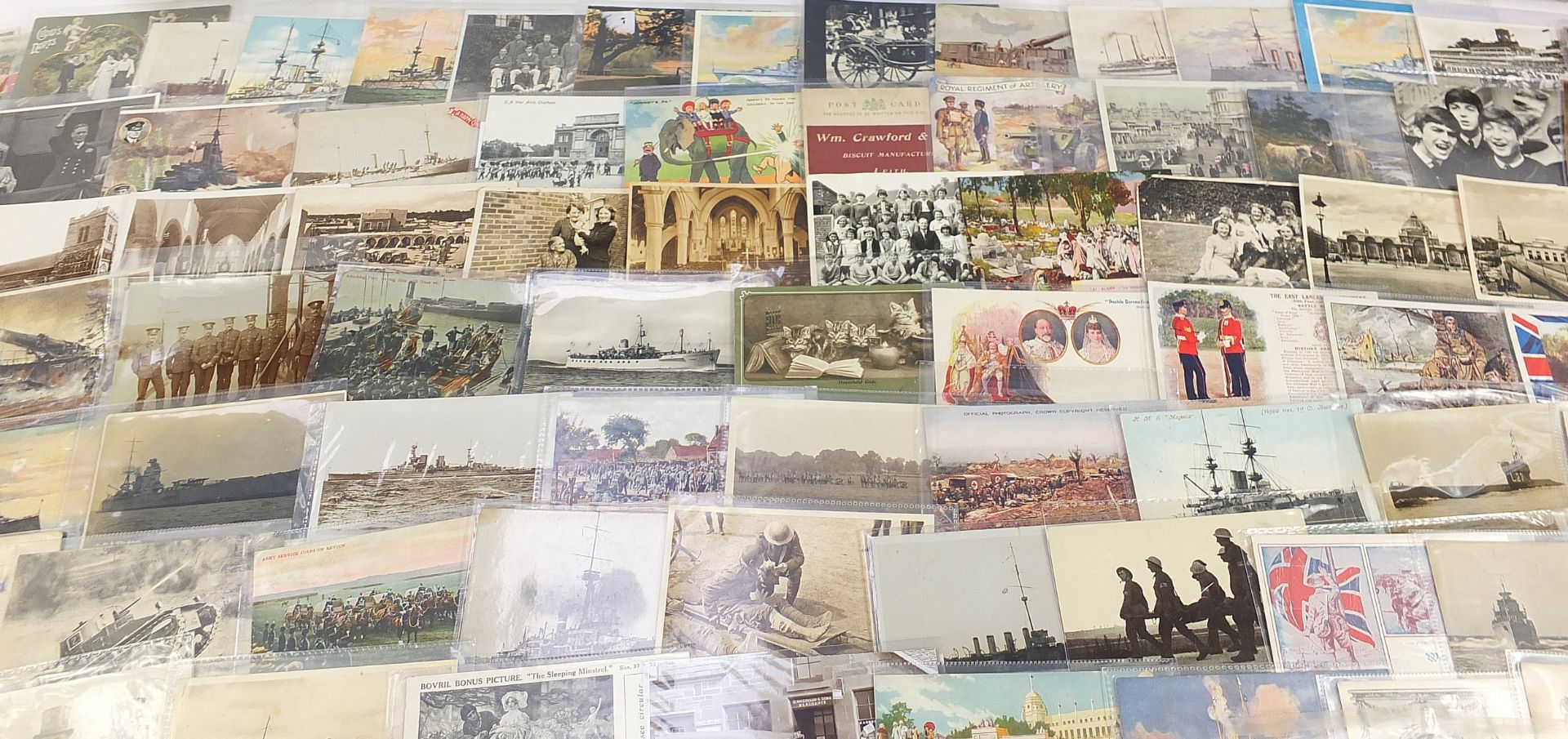 Collection of Edwardian and later postcards, some photographic views including military and shipping - Bild 5 aus 11