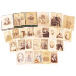 Edwardian photographic family cabinet cards from Clark & Clark Clapham, Hills & Saunders Oxford,