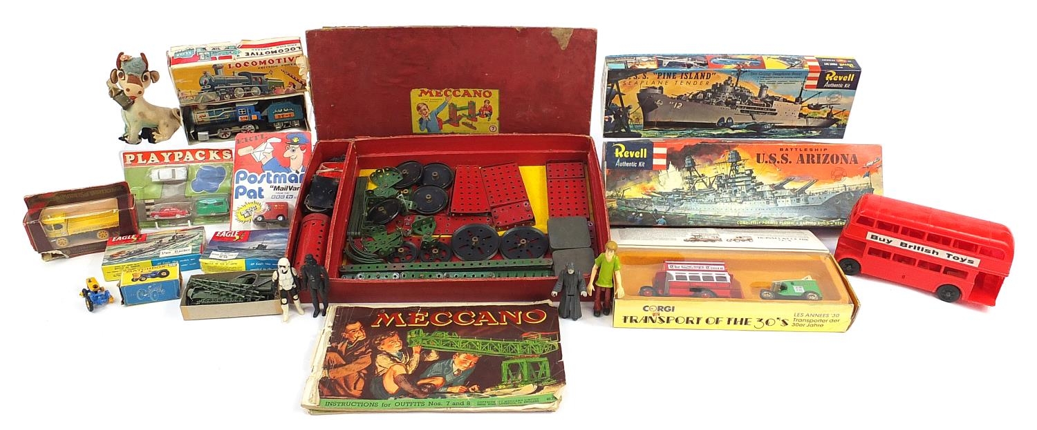 Vintage and later toys including Revell model ship kits, Star Wars figures and diecast vehicles