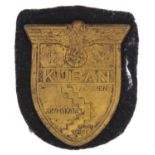 German military interest Kuban shield badge