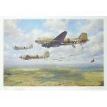 John Young - A Bold Leap, The Red Berets drop on Arnhem, pencil signed print in colour, limited