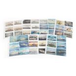 Shipping interest postcards arranged on sheets including Southampton Docks and Cunard