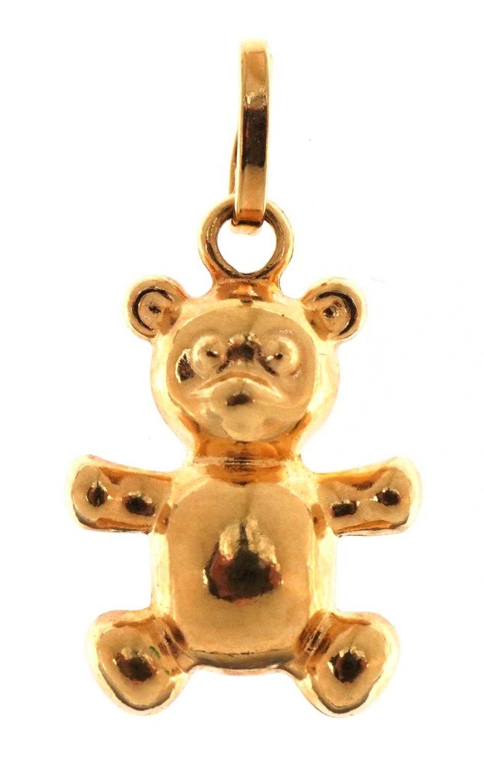 9ct gold teddy bear charm, 2.2cm high, 1.0g