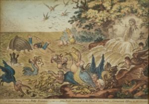 After James Gillray - A Great Stream from a Petty Fountain or John Bull Swamped in the Flood of