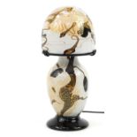 Jean Michel Operto art glass table lamp with shade, 41cm high