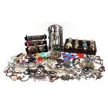 Large collection of costume jewellery, necklaces and bracelets