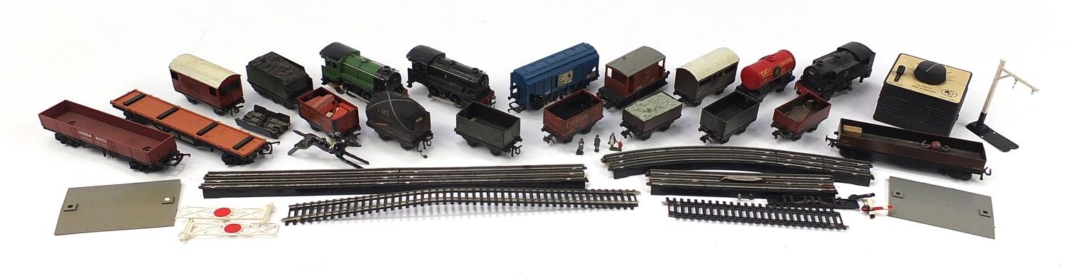 OO gauge model railway locomotives, carriages and accessories including three Trix TTR locomotives