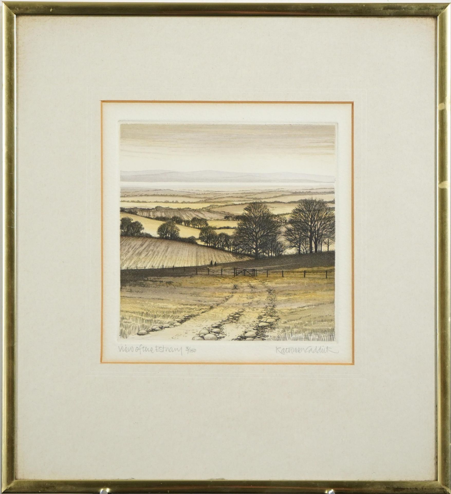 Kathleen Caddick - View of the Estuary, pencil signed print in colour, limited edition 3/150, - Image 2 of 4