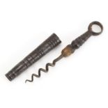 Georgian simple steel corkscrew, 10cm in length